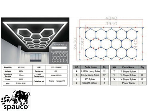 Luz LED Hexagonal